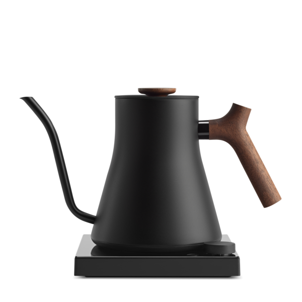 Fellow Stagg EKG Pro Studio Edition 1L Pour Over Kettle - Matte Black with Walnut Accents